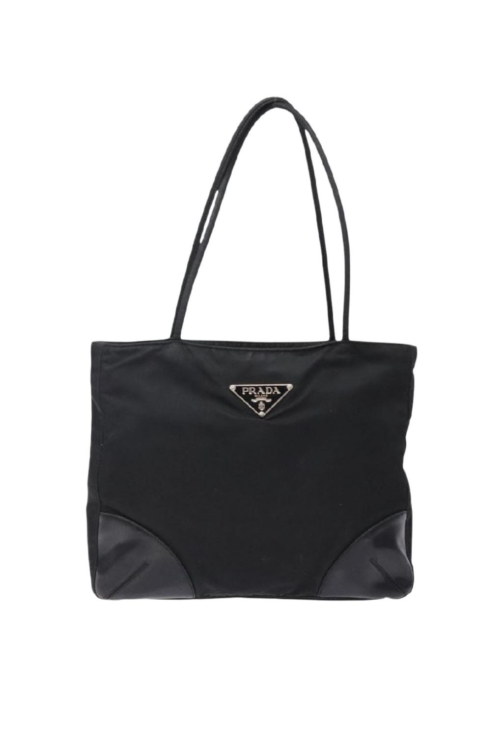 Prada Black and Leather Nylon Tote