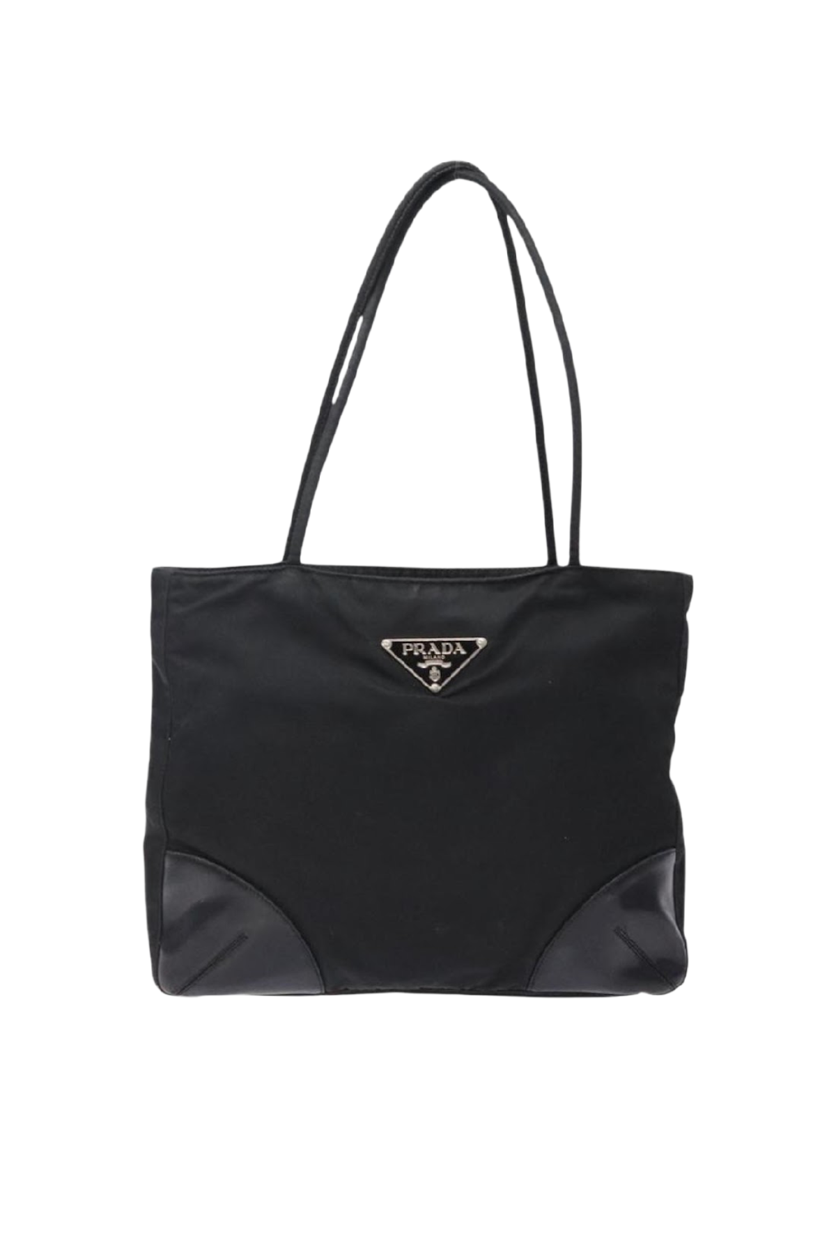 Prada Black and Leather Nylon Tote