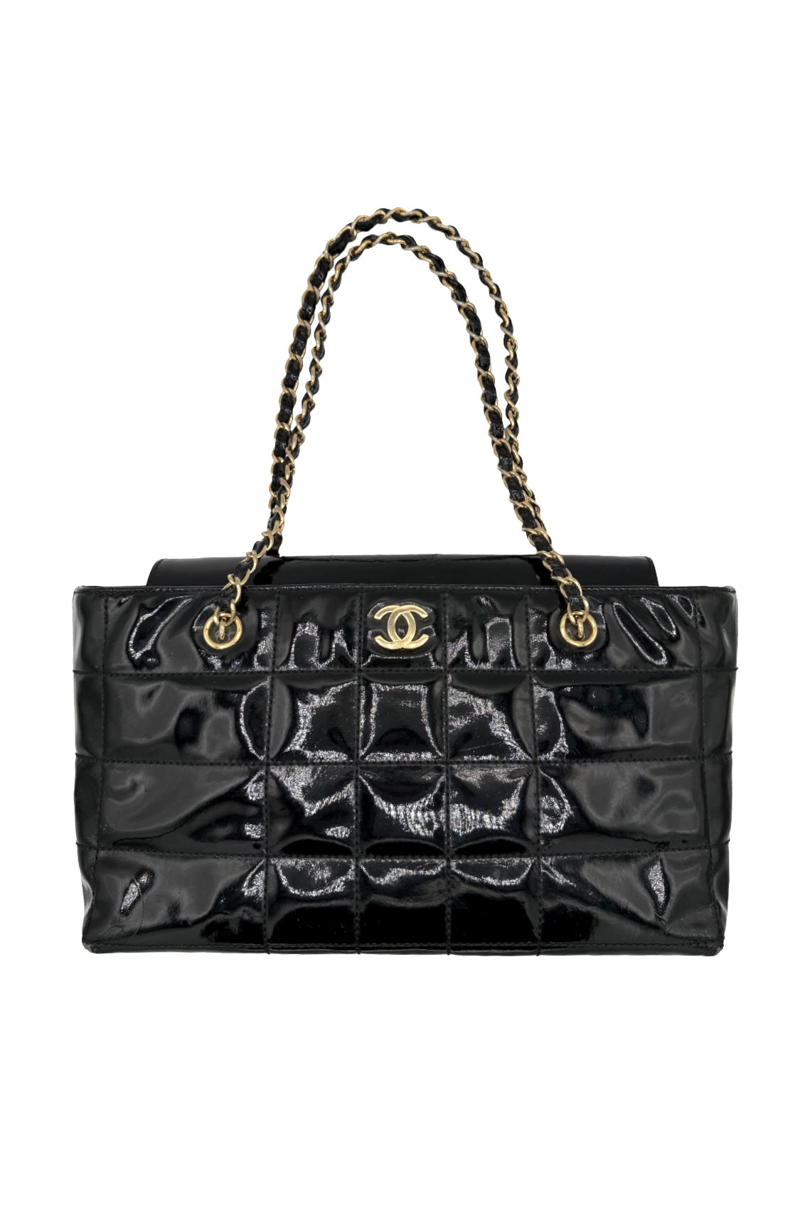 Chanel Black Patent Leather Shoulder Bag