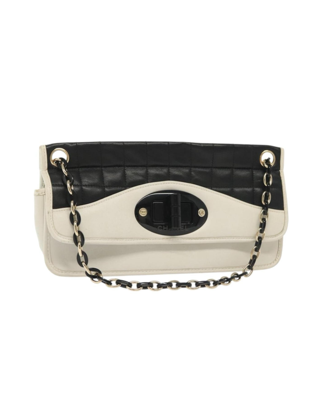 Chanel White & Black Shoulder Bag