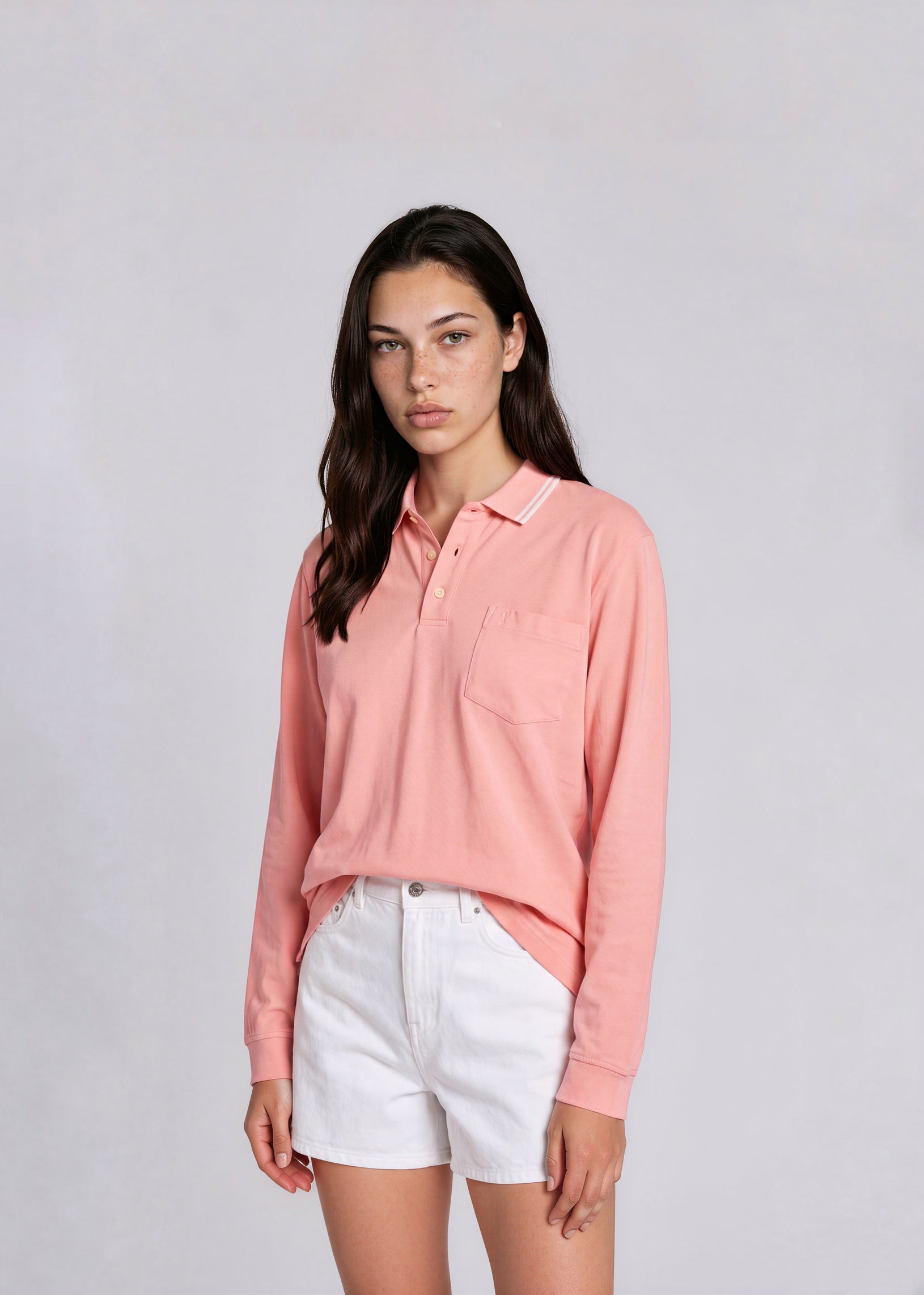 YSL Pink Collared Polo