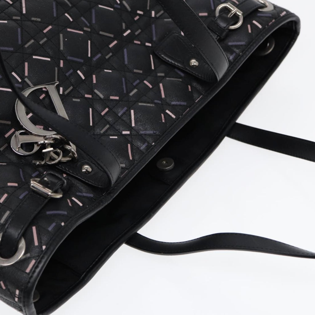 Lady Dior Black Printed Tote