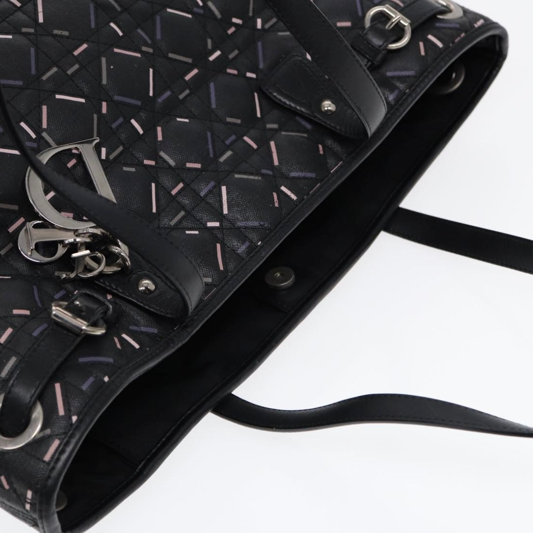 Lady Dior Black Printed Tote