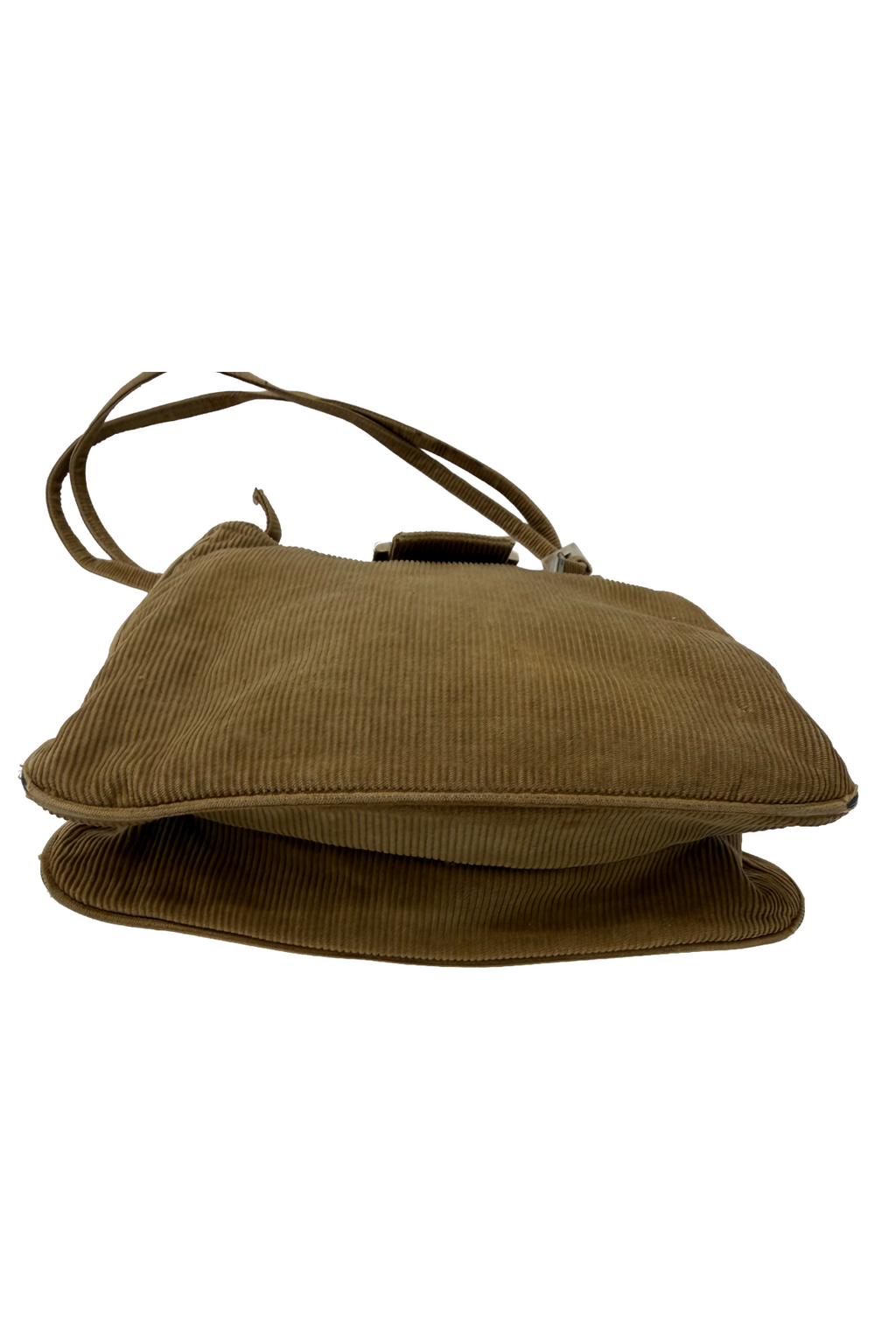 Fendi Tan Corduroy Shoulder Baguette