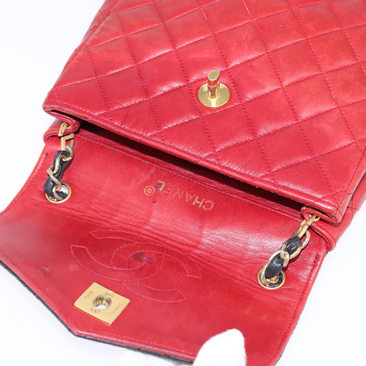 Chanel red and navy crossbody