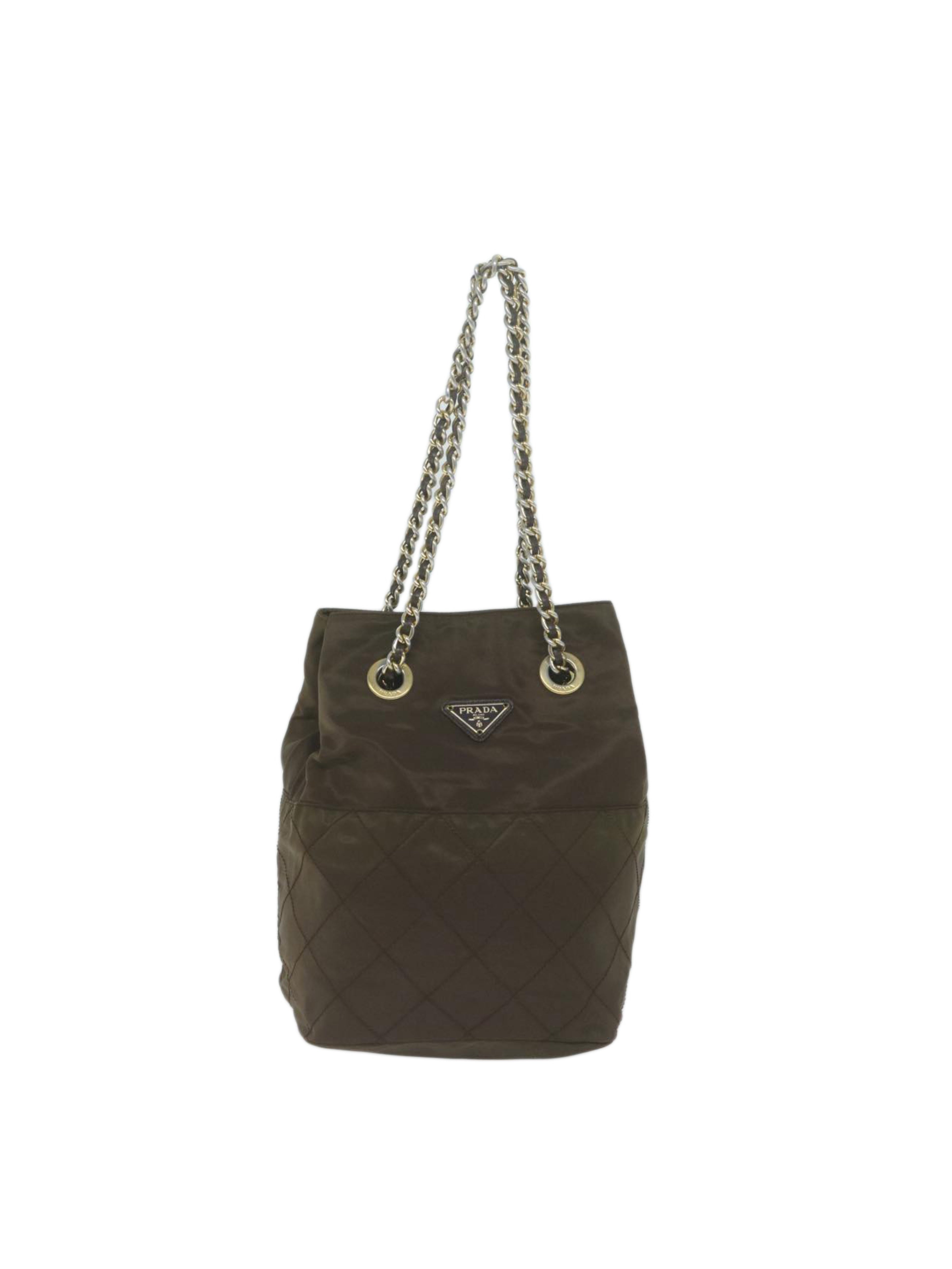 Prada Khaki Chain Shoulder Bag