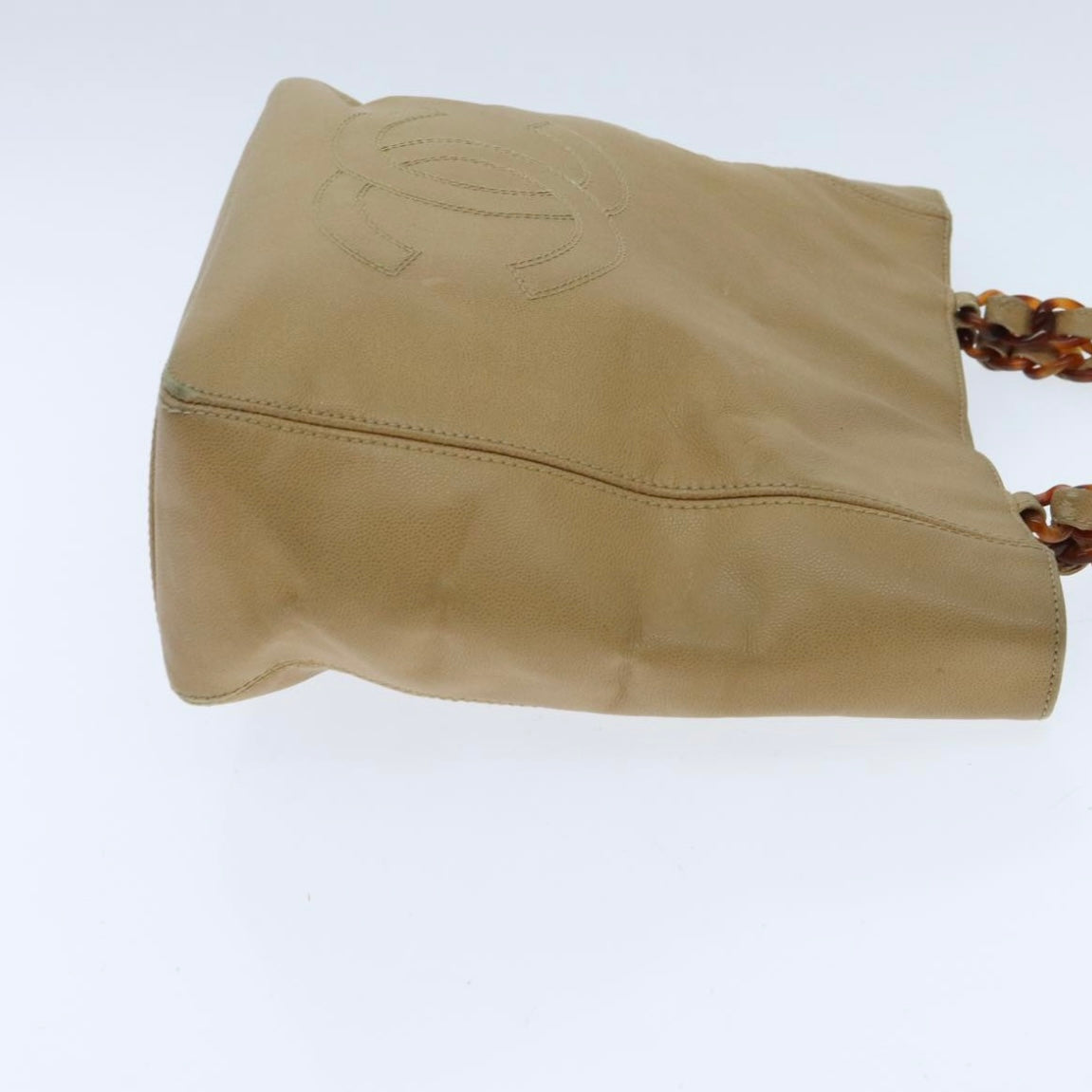 Chanel Tan Leather and Tortoise Tote