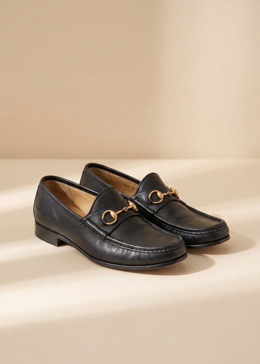 Gucci Black Horsebit Loafers cover