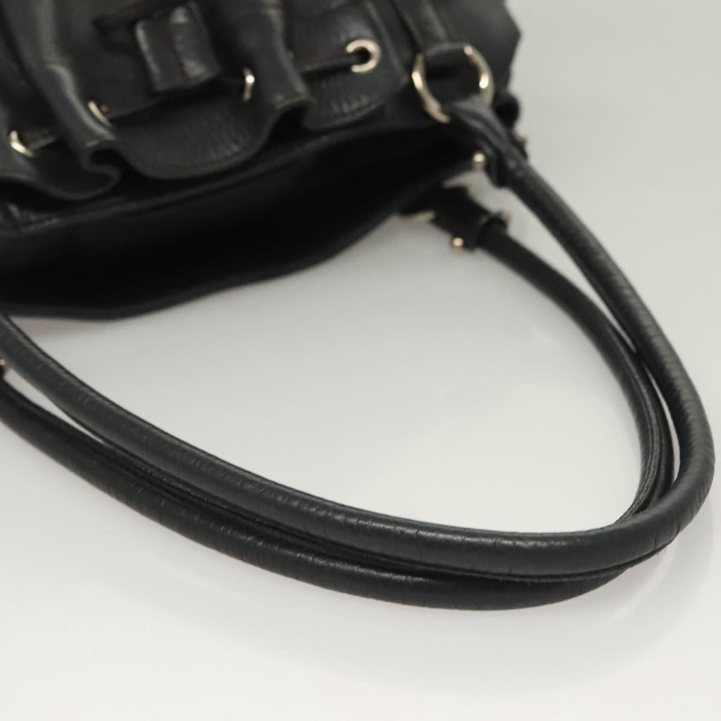 Ferragamo Black Leather Shoulder Bag