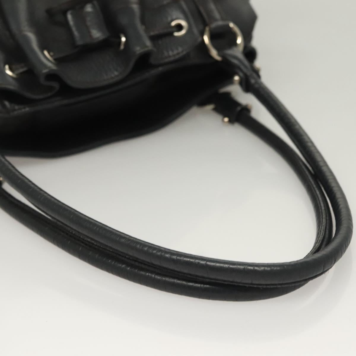 Ferragamo Black Leather Shoulder Bag