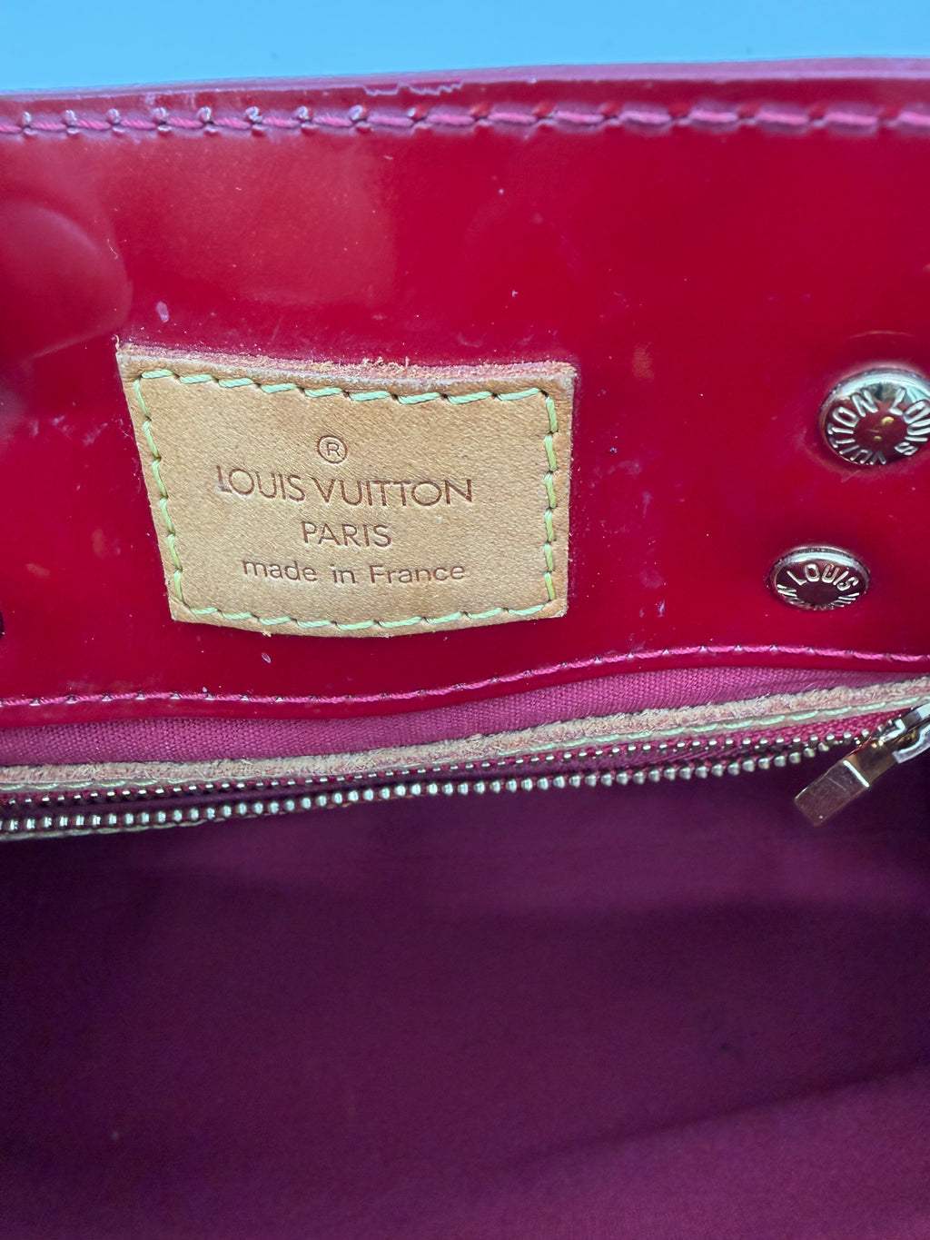 Louis Vuitton Red Vernis Mini Tote
