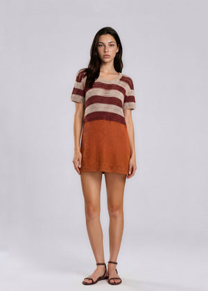 Burberry Knit Orange Mini Dress