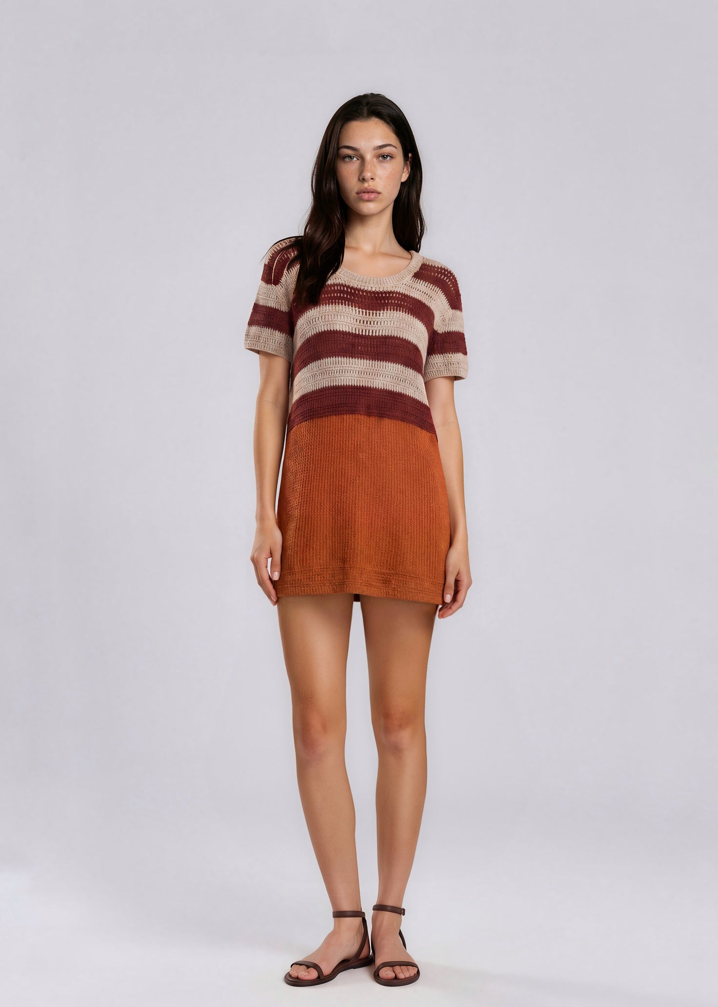 Burberry Knit Orange Mini Dress