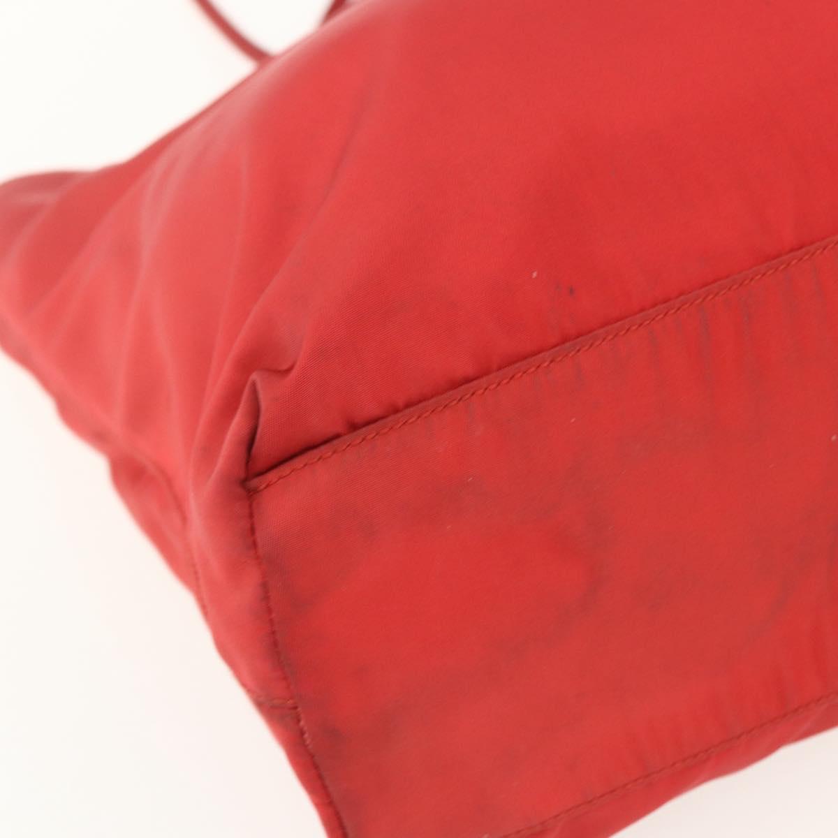 Prada Red Nylon Tote