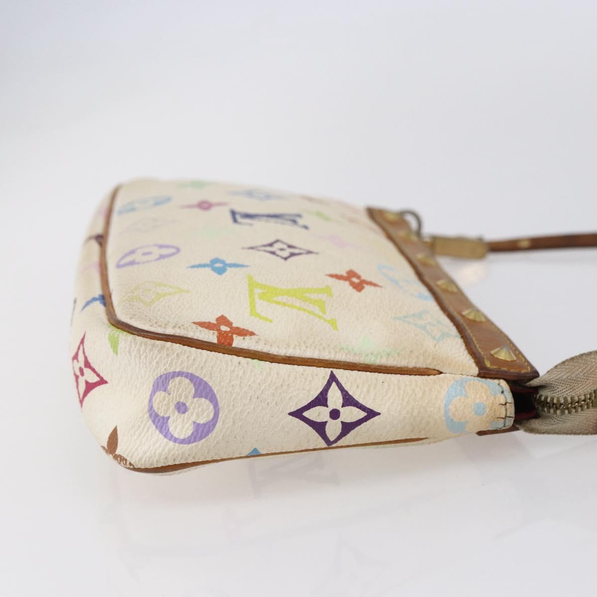 Louis Vuitton White Colorful Murakami Handbag