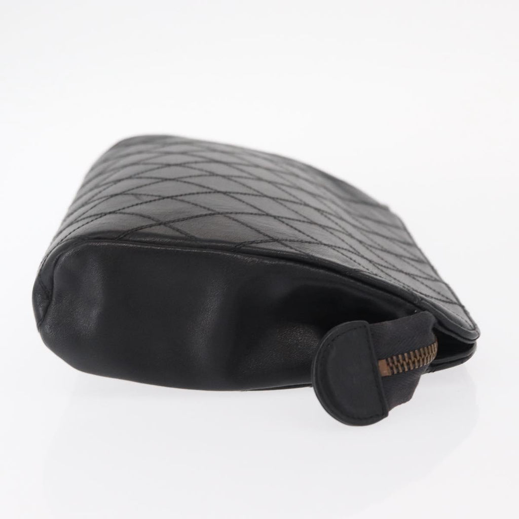 Chanel Black Leather Clutch