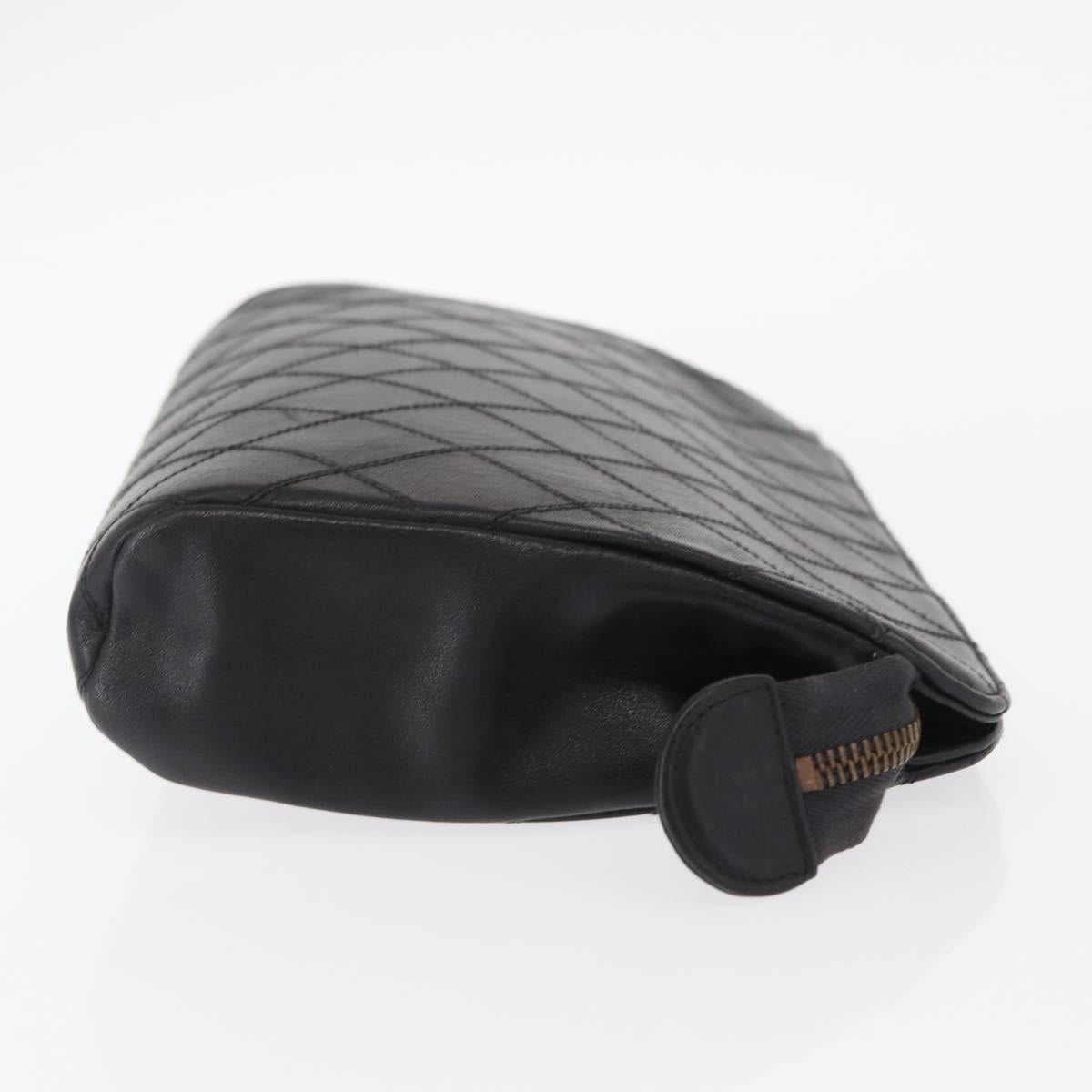 Chanel Black Leather Clutch