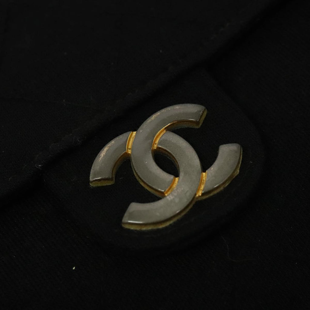 Chanel Black Cotton Flap Bag