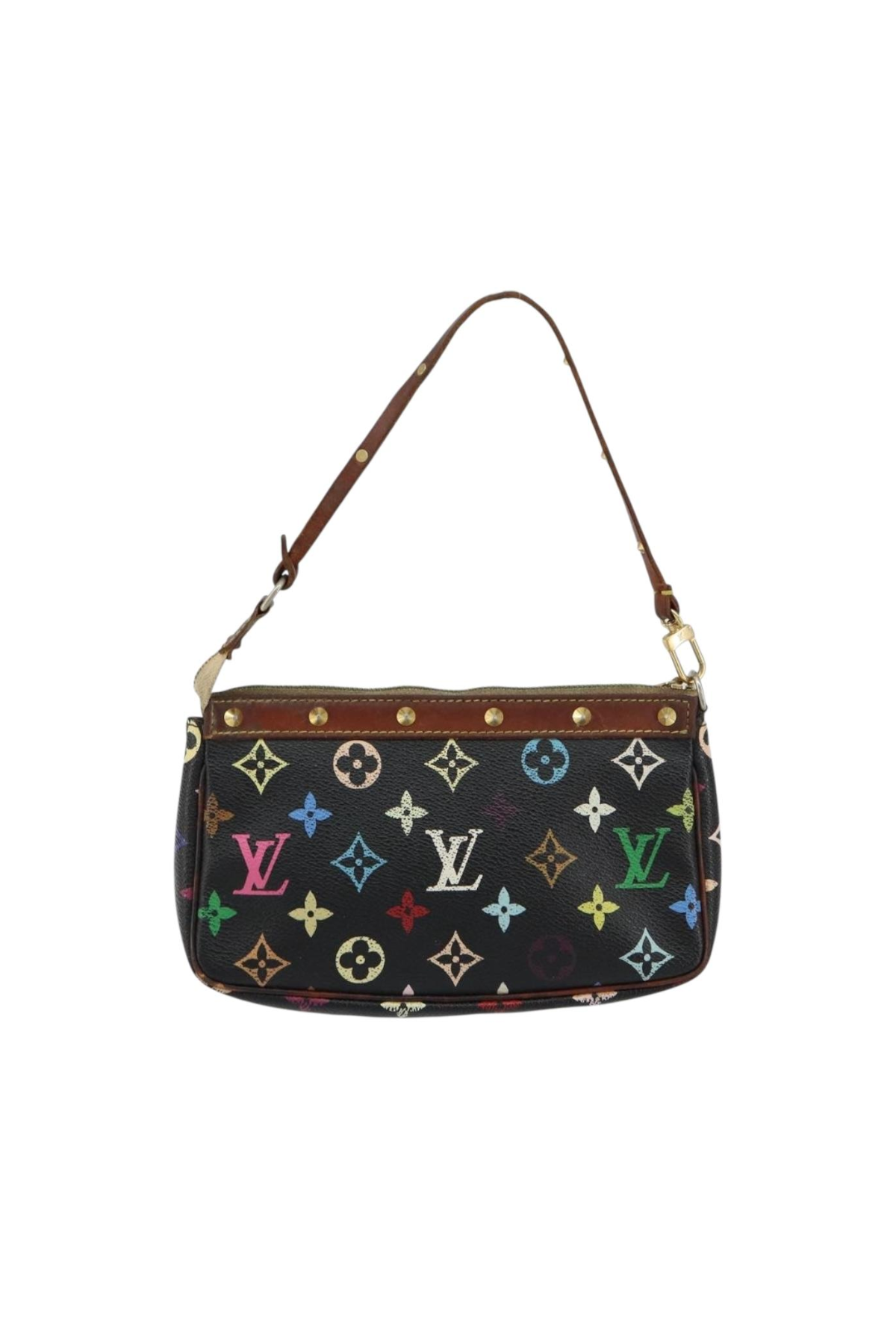 Louis Vuitton Black Colorful Murakami Handbag
