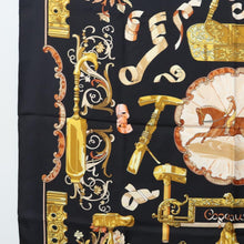 Load image into Gallery viewer, Hermés Black &amp; Gold Scarf
