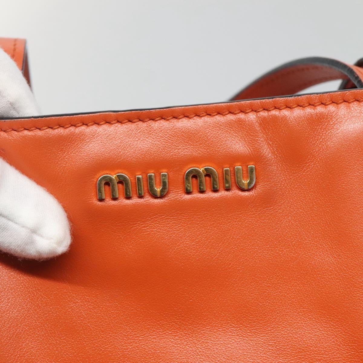 Miu Miu Orange Leather Tote