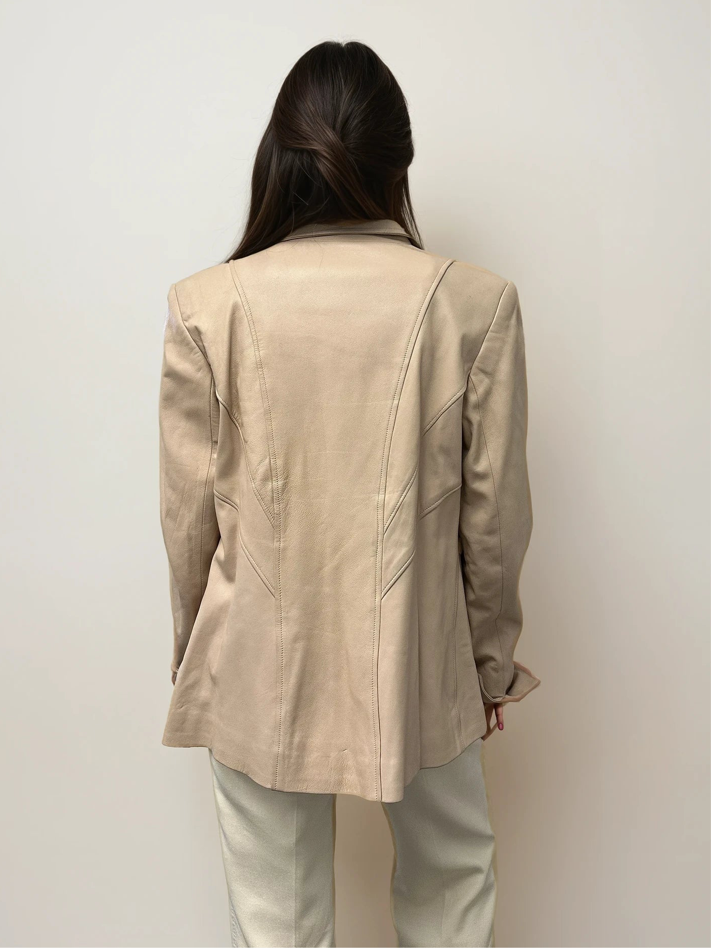 Vintage Sand Leather Jacket
