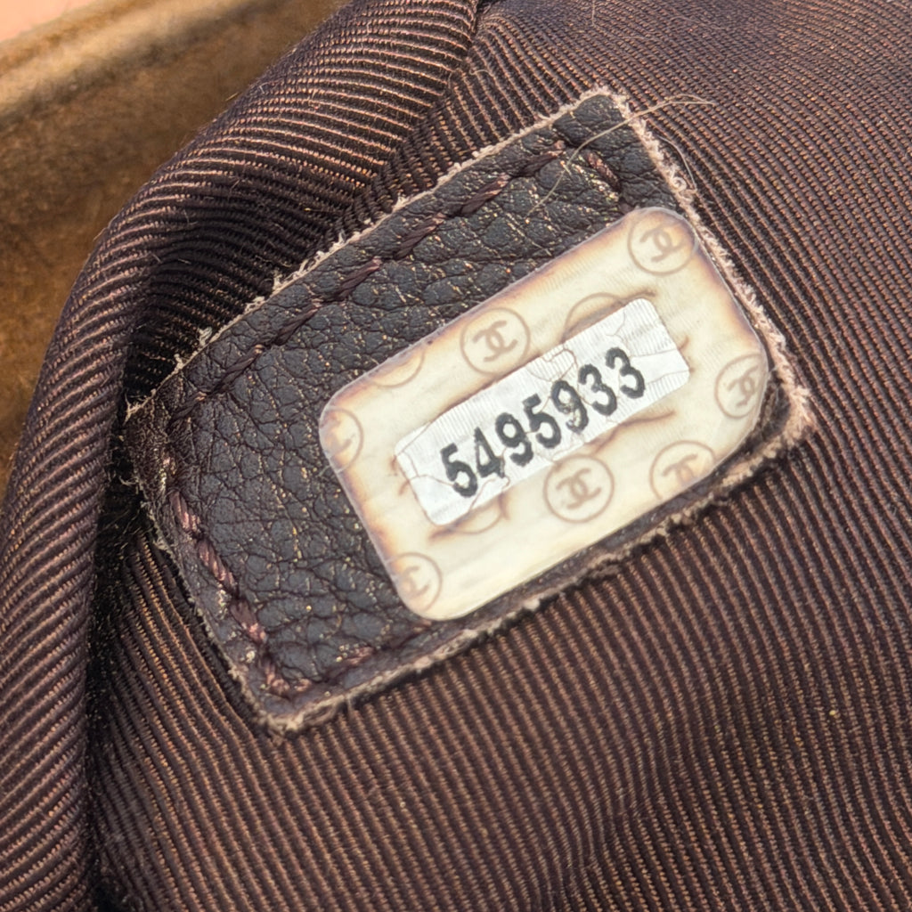 Chanel Brown Suede Shoulder Bag