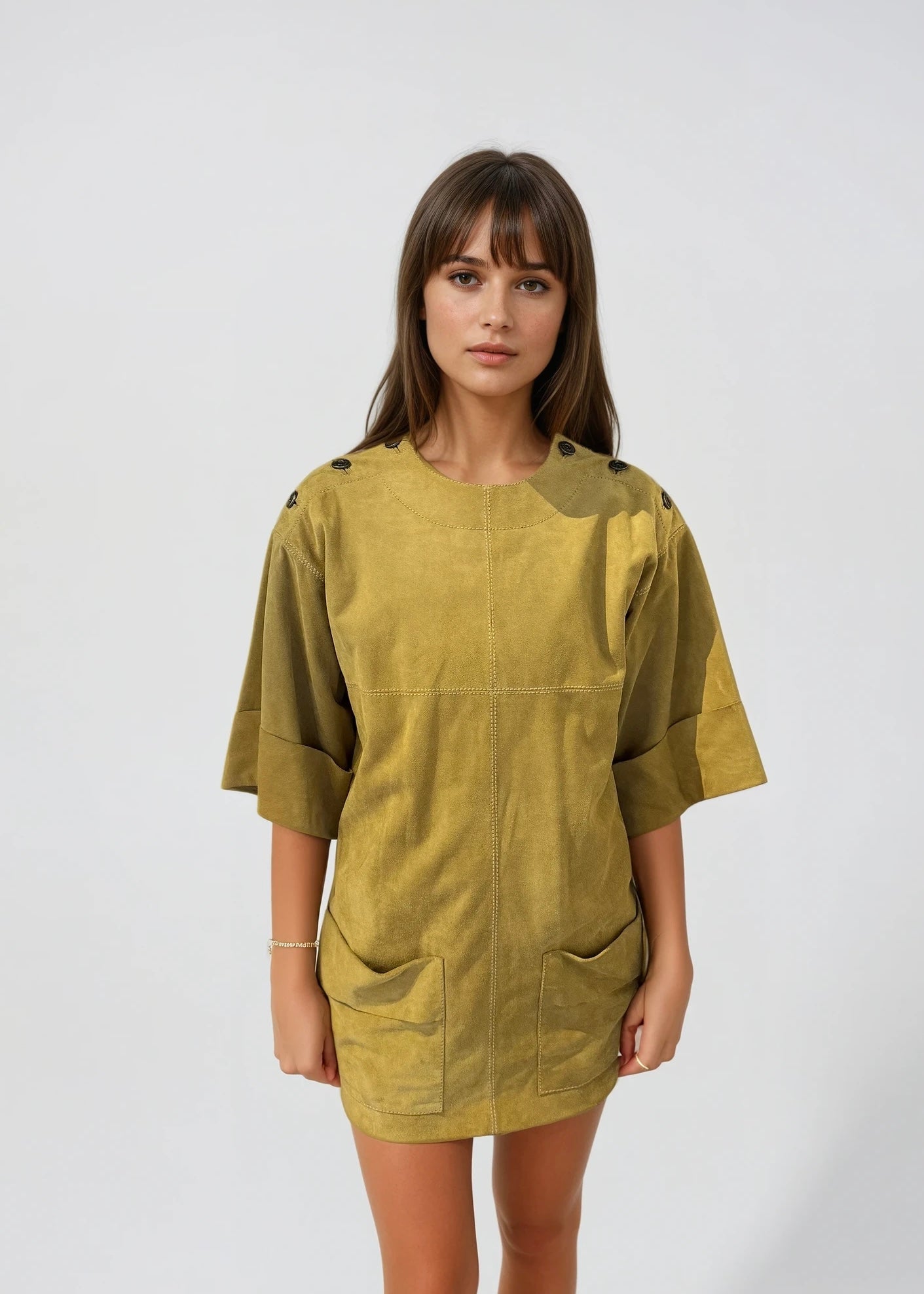 Chloe Tan Suede Mini Dress