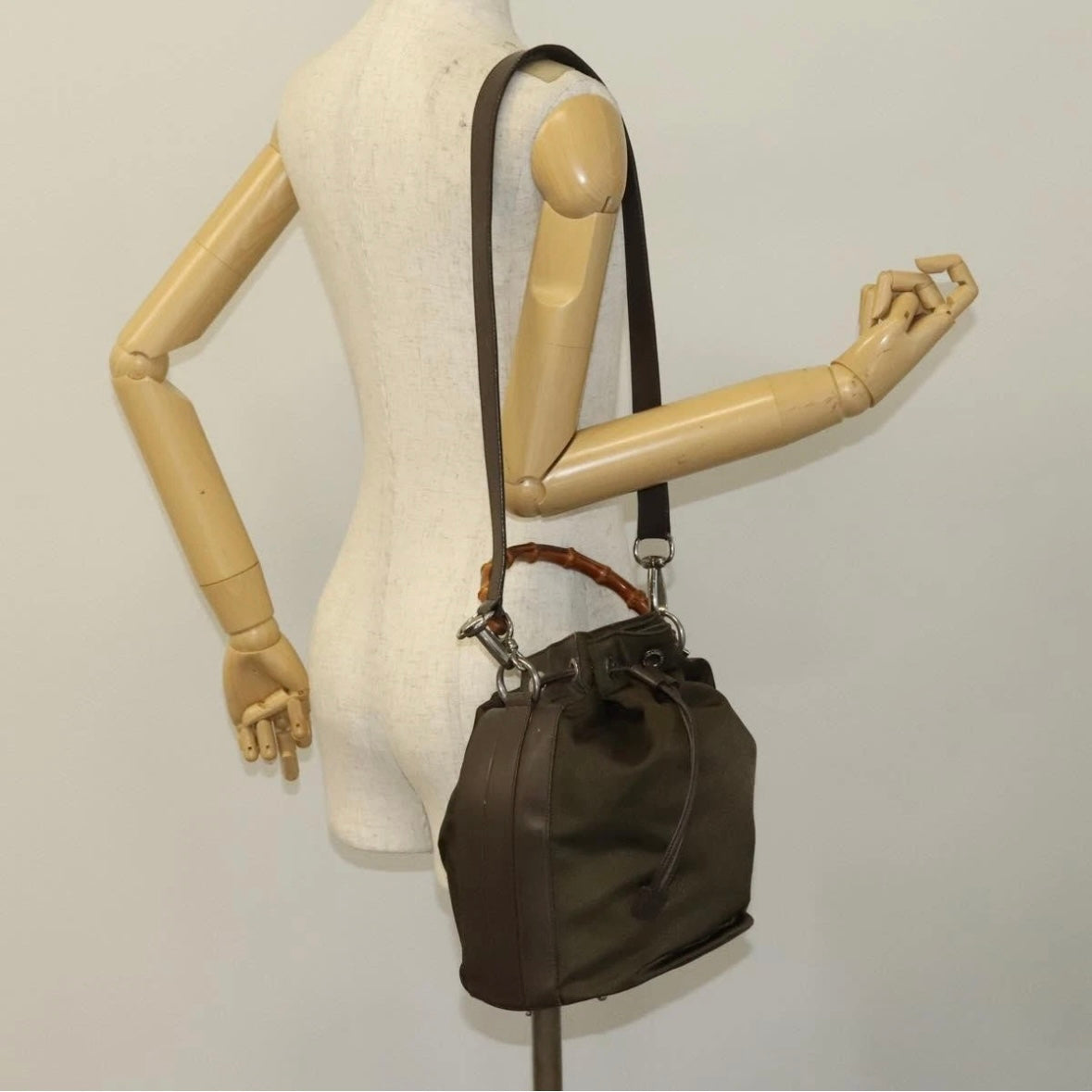 Gucci Brown Bamboo Bucket Bag