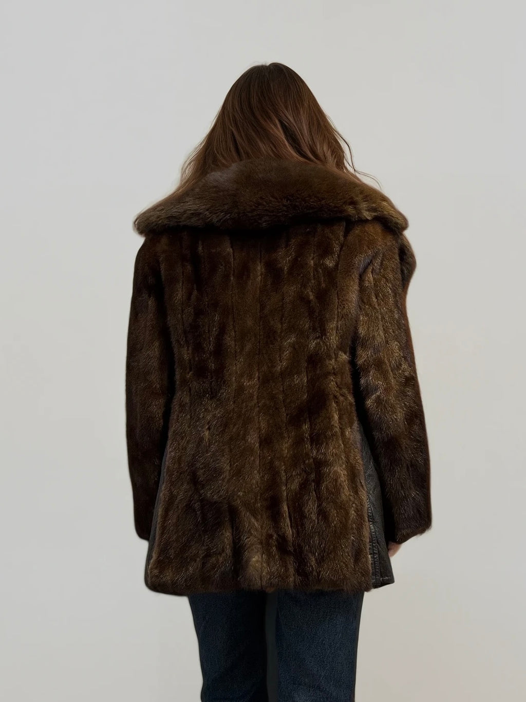 Mink and Leather Coat