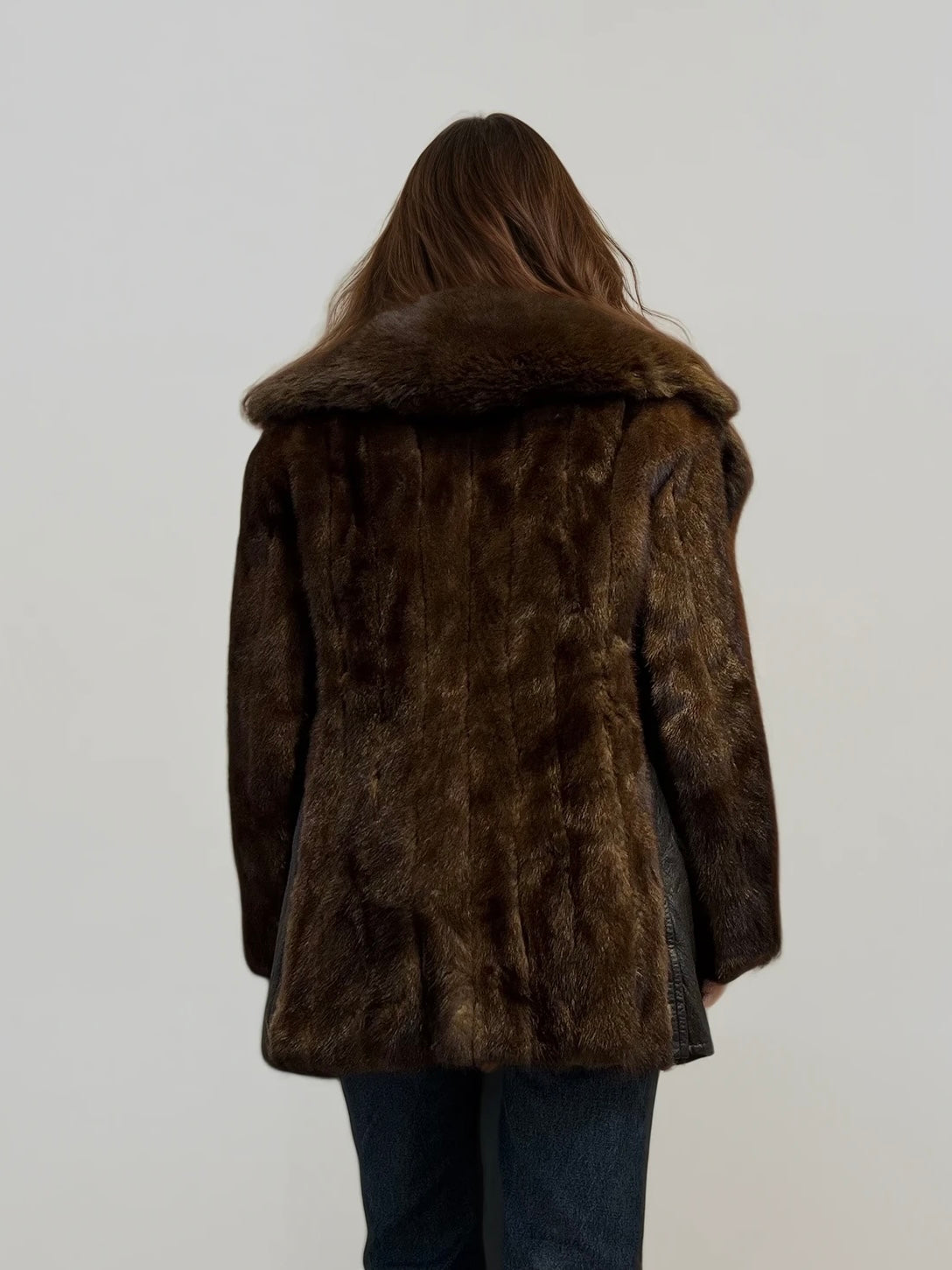 Mink and Leather Coat