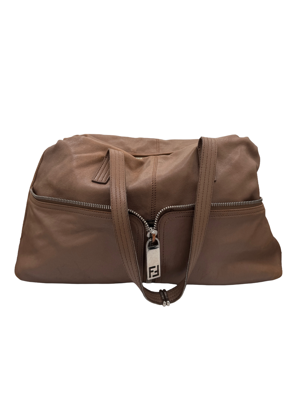 Fendi Brown Leather Shoulder Bag