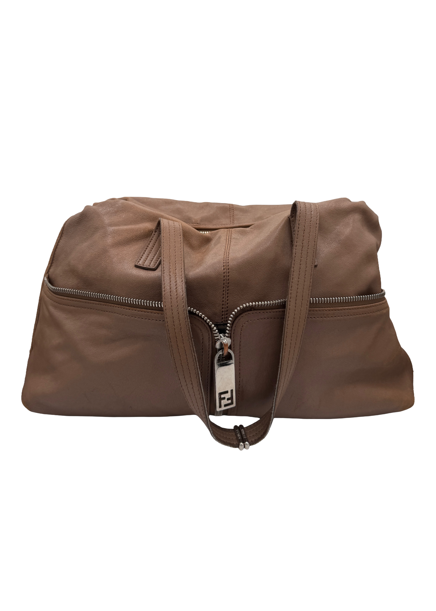 Fendi Brown Leather Shoulder Bag