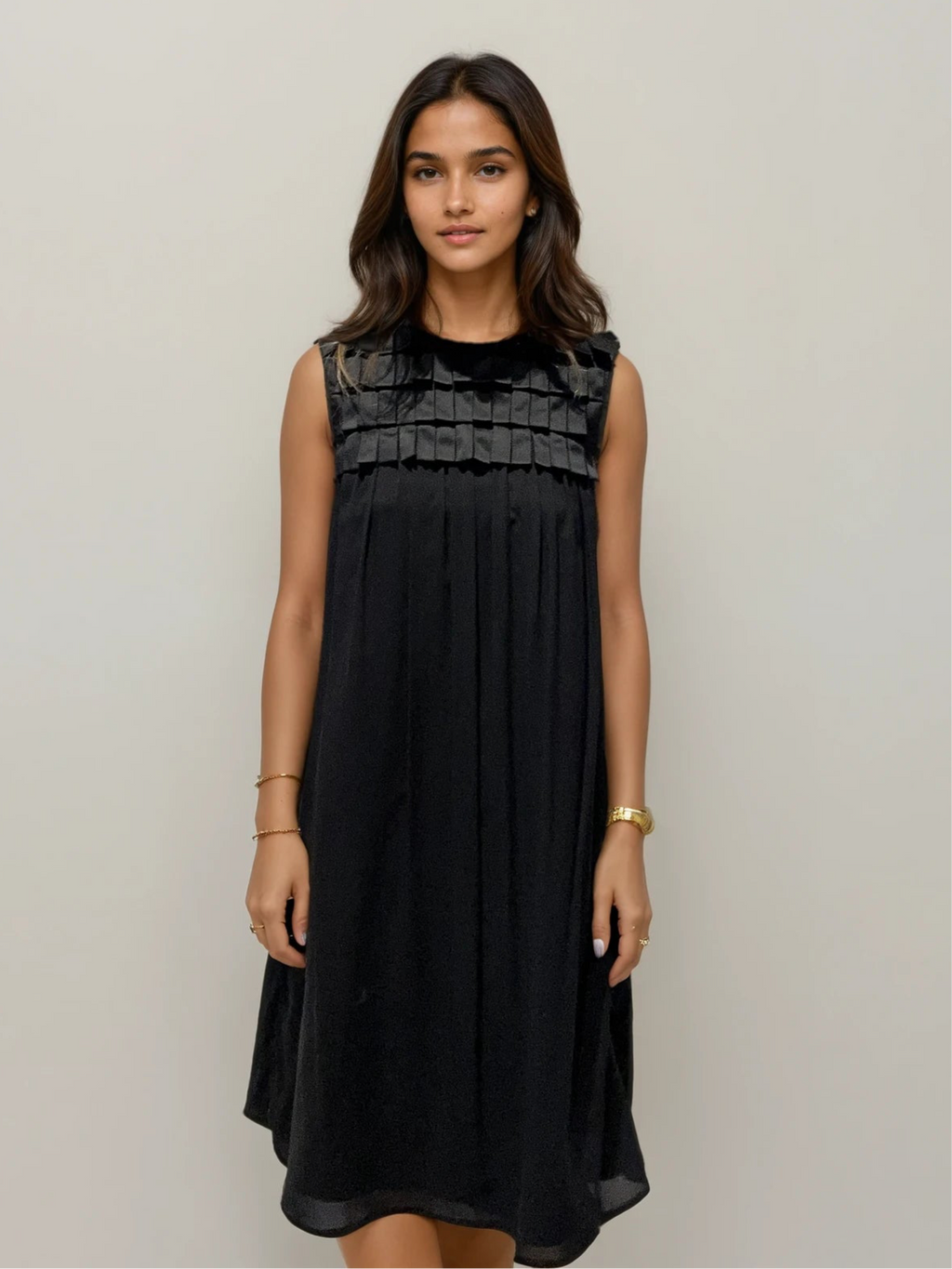 Burberry Black Pleated Dress