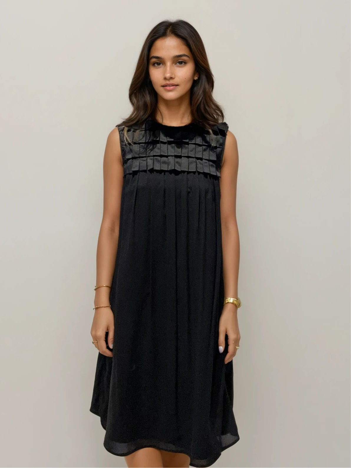 Burberry Black Pleated Dress