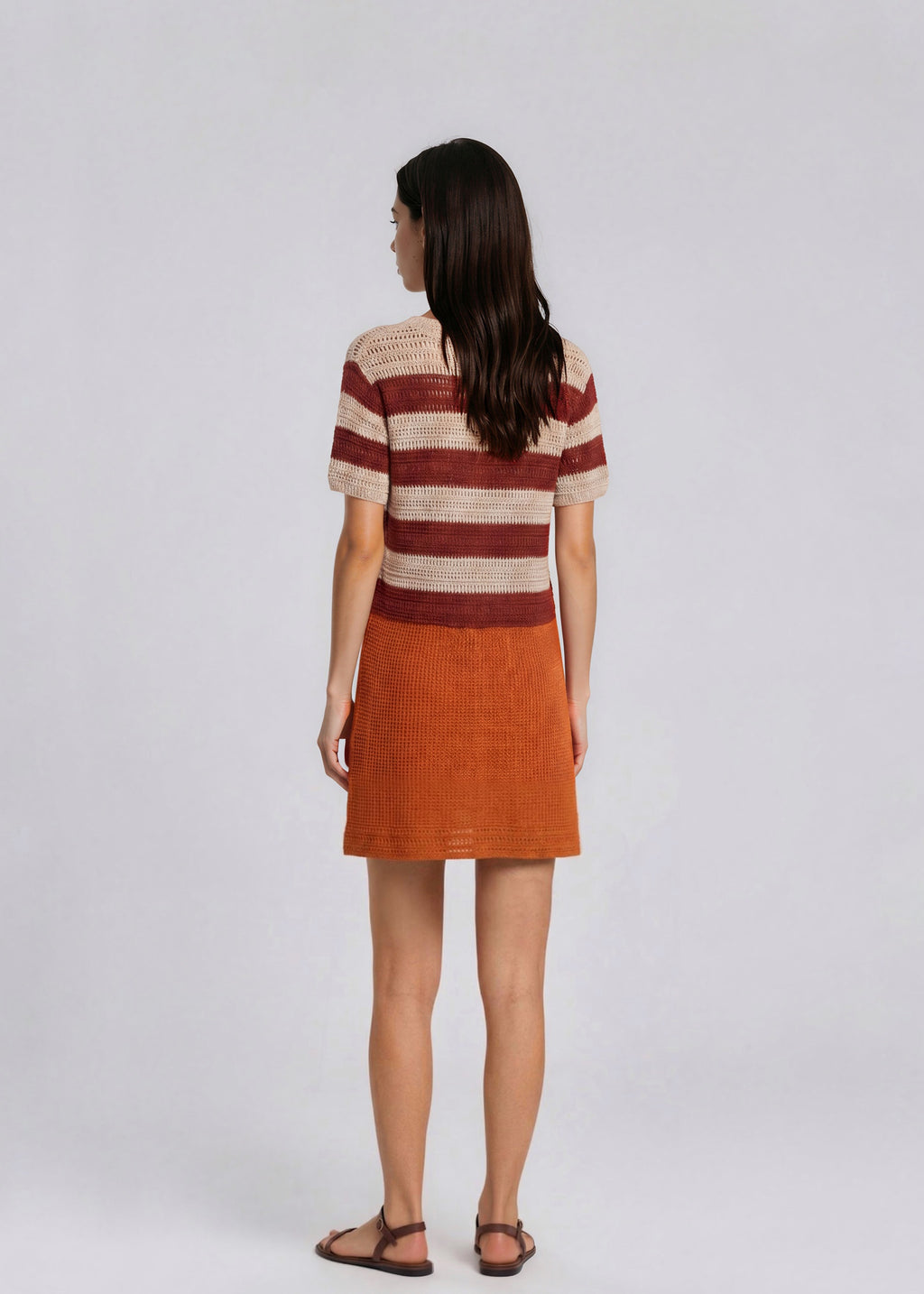 Burberry Knit Orange Mini Dress