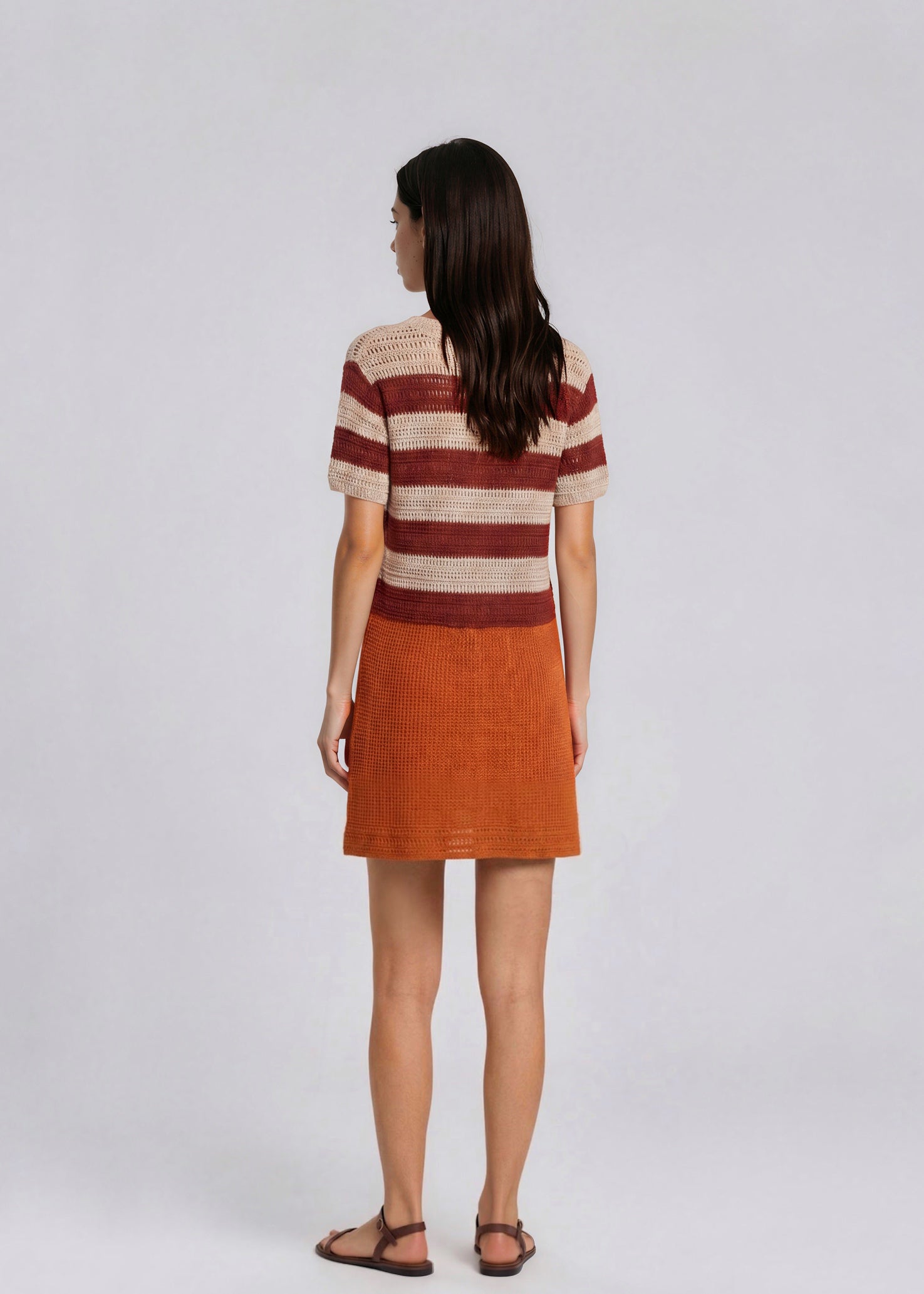 Burberry Knit Orange Mini Dress
