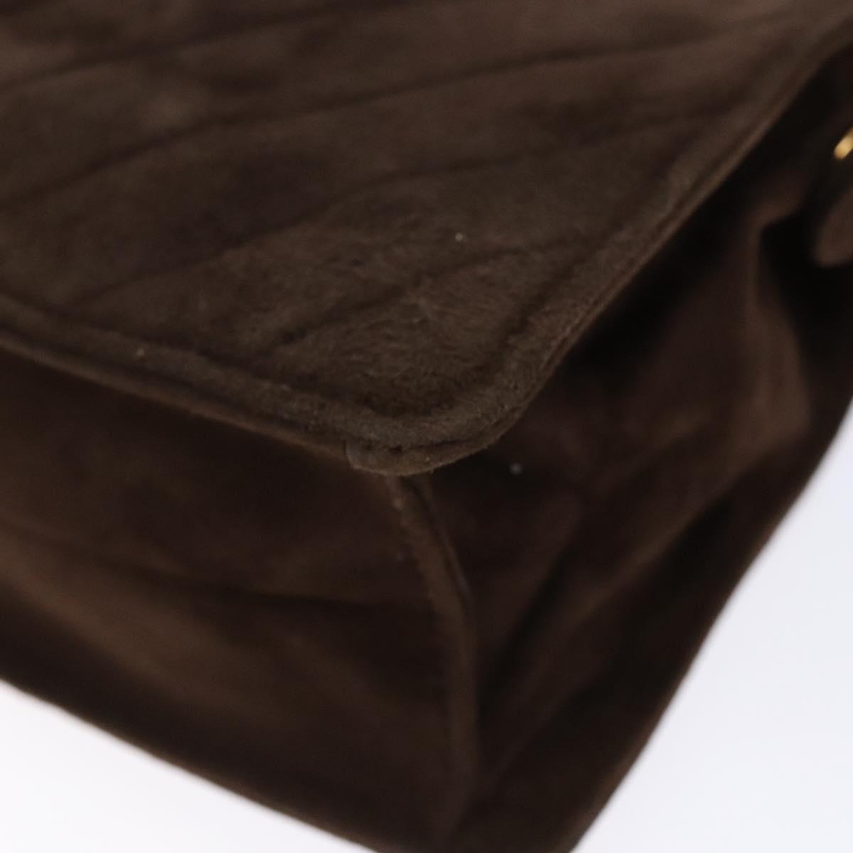 Chanel brown suede crossbody