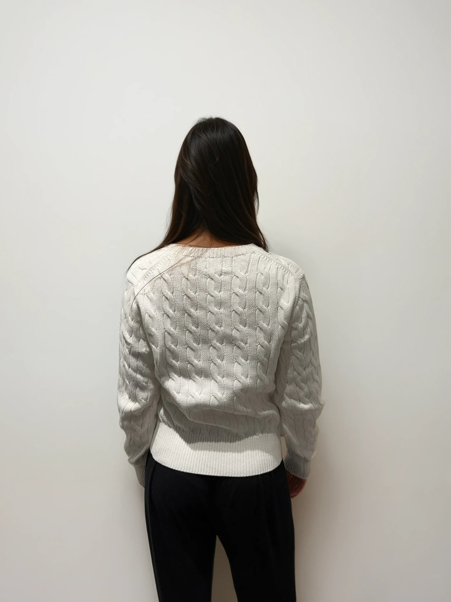 Ralph Lauren Cream Cableknit Cardigan