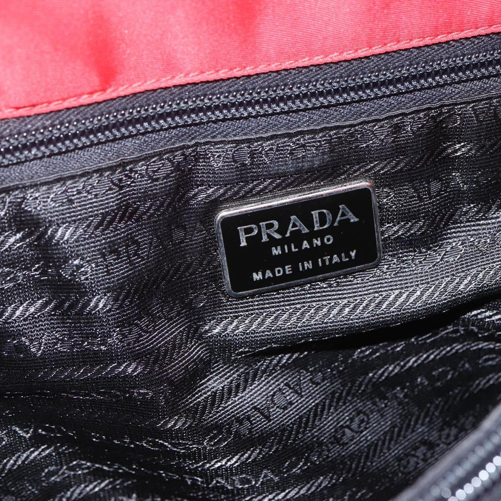 Prada Red Nylon Tote