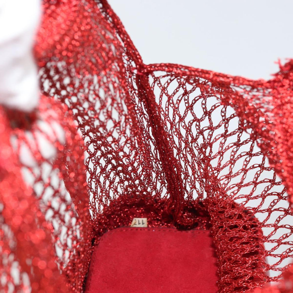 Prada Red Mesh Mini Handbag