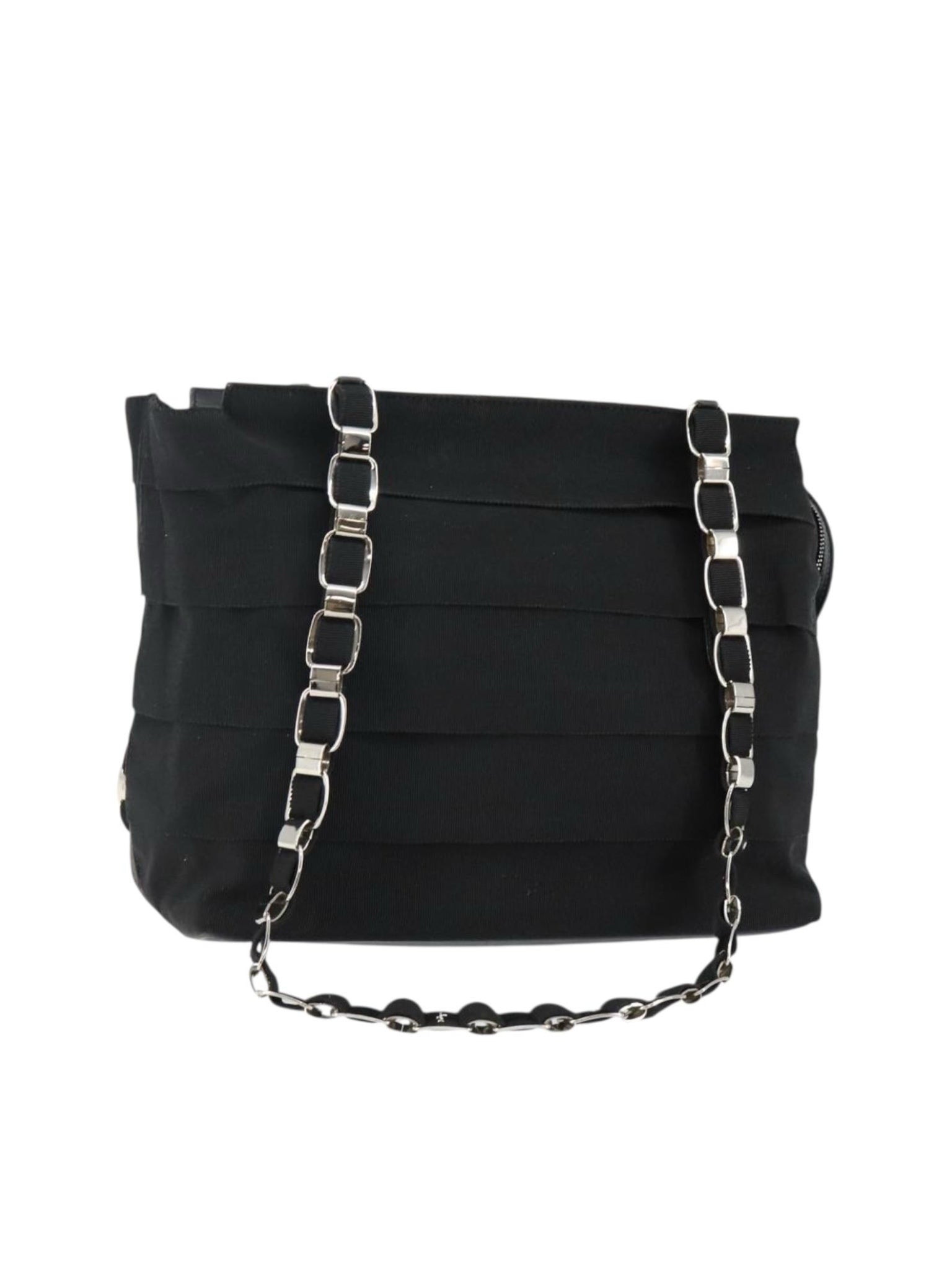 Ferragamo Black Chain Tote