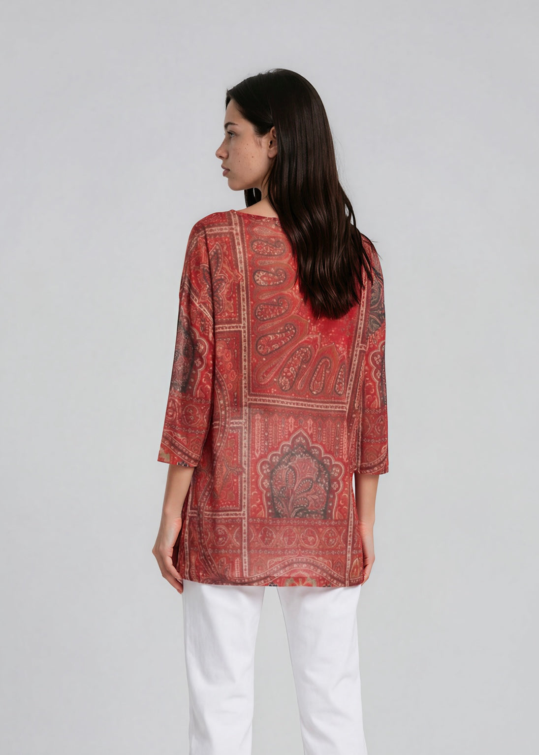 Etro Red Printed Mini Dress