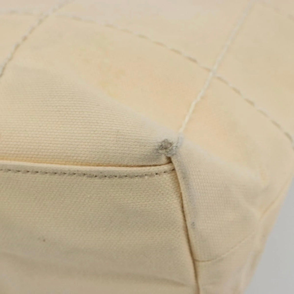 Chanel Cream Canvas Logo Tote