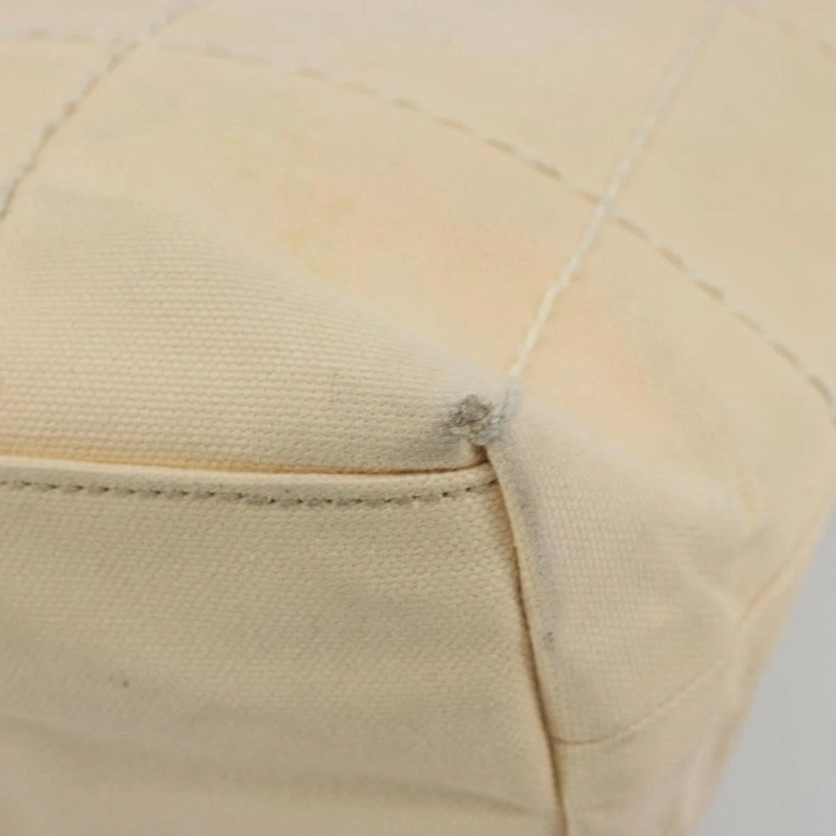 Chanel Cream Canvas Logo Tote