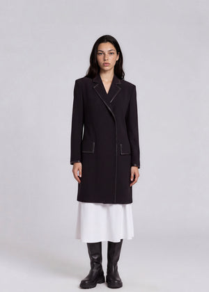 Gucci Black and Leather Coat