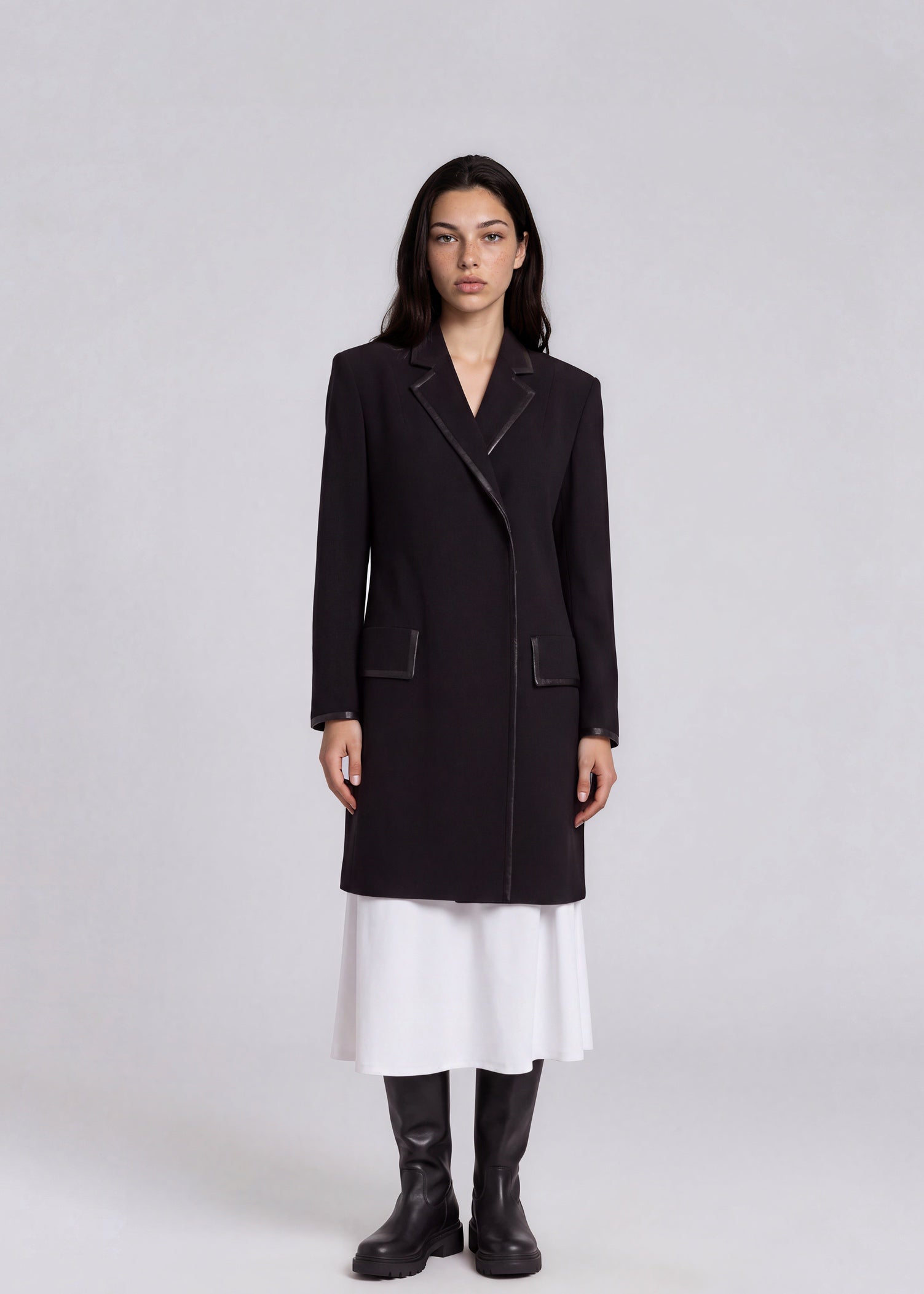 Gucci Black and Leather Coat