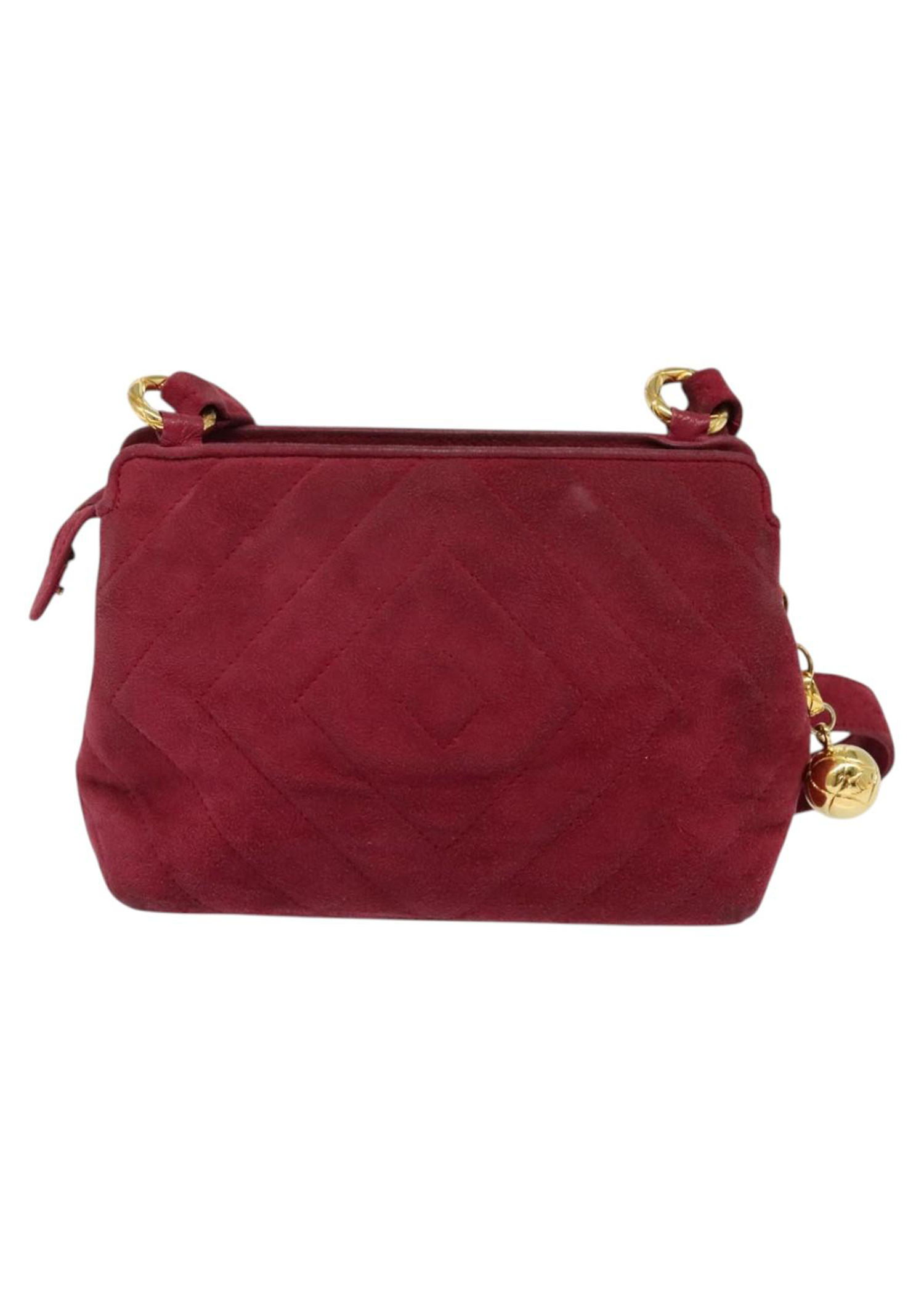 Chanel Red Suede Crossbody