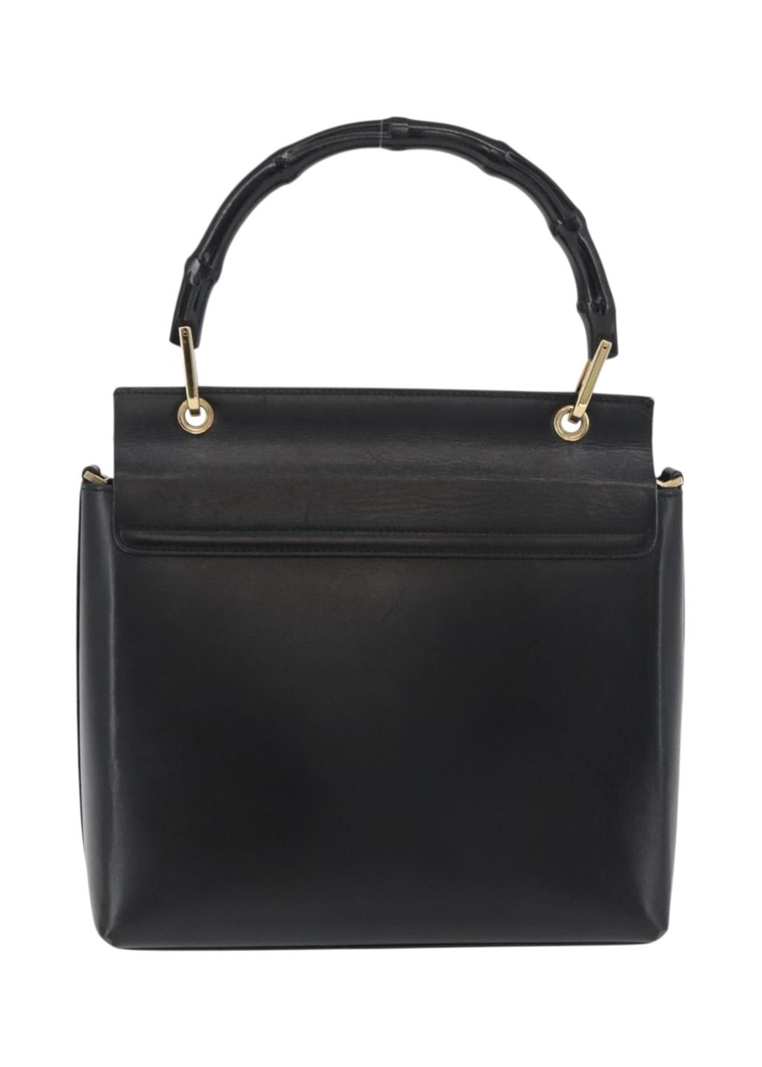 Gucci Black Bamboo Handbag