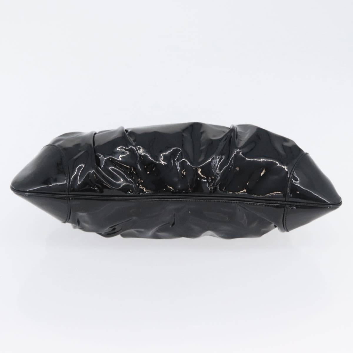 Ferragamo Black Patent Hobo Bag